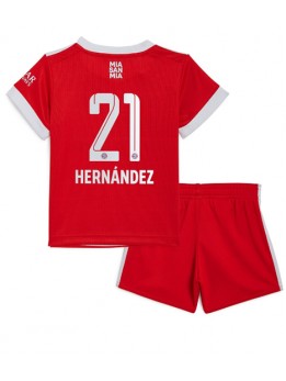Bayern Munich Lucas Hernandez #21 Heimtrikotsatz für Kinder 2022-23 Kurzarm (+ Kurze Hosen)